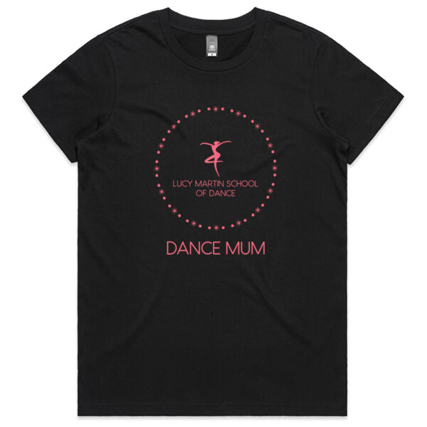 Maple Tee - Black (Dance Mum) Thumbnail